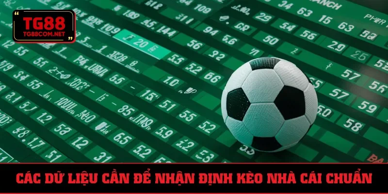 Các dữ liệu cần để nhận định kèo nhà cái chuẩn